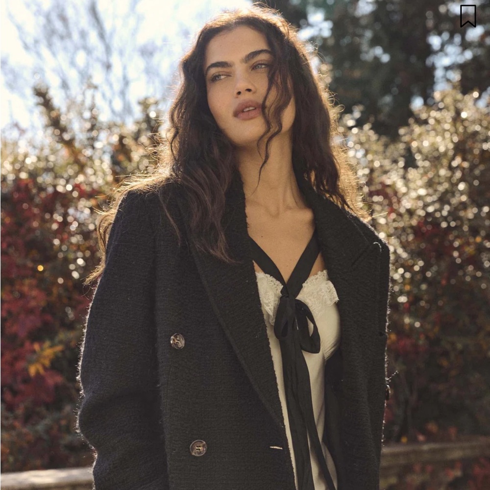 Doen Black Pea Coat